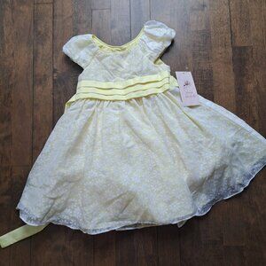 Jona Michelle soft pastel yellow white NWT toddler girl spring Easter size 3 new